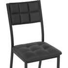 Стул на металлокаркасе Бекал металл/экокожа, черный/черный 39x51x84 см  (артикул 10510494)  большой выбор товаров оптом и в розницу по низким ценам с доставкой