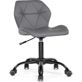 Компьютерное кресло Вальд металл/экокожа, черный/серый 47x54x70 см