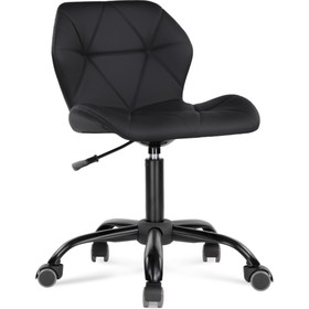 Компьютерное кресло Вальд металл/экокожа, черный/черный 47x54x70 см