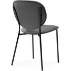 Стул на металлокаркасе Саранда металл/велюр, черный/серый 45x60x81 см  (артикул 10510502)  большой выбор товаров оптом и в розницу по низким ценам с доставкой