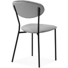 Стул на металлокаркасе Корсе металл/велюр, черный/светло-серый 46x60x82 см 10510505
