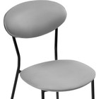 Стул на металлокаркасе Корсе металл/велюр, черный/светло-серый 46x60x82 см 10510505