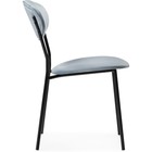 Стул на металлокаркасе Корсе металл/велюр, черный/голубой 46x60x82 см 10510513