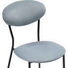 Стул на металлокаркасе Корсе металл/велюр, черный/голубой 46x60x82 см 10510513