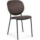 Стул на металлокаркасе Саранда металл/велюр, черный/коричневый 45x60x81 см 10510514