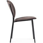 Стул на металлокаркасе Саранда металл/велюр, черный/коричневый 45x60x81 см 10510514