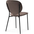 Стул на металлокаркасе Саранда металл/велюр, черный/коричневый 45x60x81 см 10510514