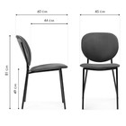 Стул на металлокаркасе Саранда металл/велюр, черный/коричневый 45x60x81 см 10510514