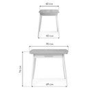 Стол деревянный Ревари металл, эврика/белый 60x90x76 см - Фото 7