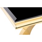 Стол стеклянный Komin 2 металл, черный/золотой 100x200x76 см  (артикул 10510516)  большой выбор товаров оптом и в розницу по низким ценам с доставкой