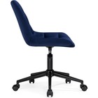 Кресло компьютерное «Честер», 490×600×840 мм, велюр, цвет чёрный/синий - Фото 4