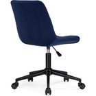 Компьютерное кресло Честер металл/велюр, черный/синий 49x60x84 см - Фото 5