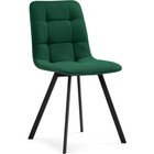 Стул на металлокаркасе Чилли металл/велюр, черный/зеленый 43,5x50x87,5 см 10510527