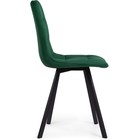 Стул на металлокаркасе Чилли металл/велюр, черный/зеленый 43,5x50x87,5 см 10510527