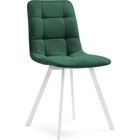 Стул на металлокаркасе Чилли металл/велюр, белый/зеленый 43,5x50x87,5 см 10510528
