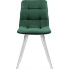 Стул на металлокаркасе Чилли металл/велюр, белый/зеленый 43,5x50x87,5 см 10510528