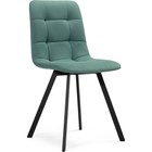 Стул на металлокаркасе Чилли металл/велюр, черный/зеленый 43,5x50x87,5 см 10510532