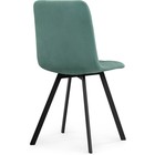 Стул на металлокаркасе Чилли металл/велюр, черный/зеленый 43,5x50x87,5 см 10510532