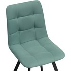 Стул на металлокаркасе Чилли металл/велюр, черный/зеленый 43,5x50x87,5 см 10510532