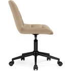 Кресло для руководителя Честер металл/велюр, черный/бежевый 49x60x84 см - Фото 2