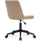 Кресло для руководителя Честер металл/велюр, черный/бежевый 49x60x84 см - Фото 3