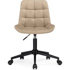 Кресло для руководителя Честер металл/велюр, черный/бежевый 49x60x84 см - Фото 4