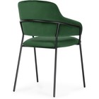 Стул на металлокаркасе Инклес металл/велюр, черный/зеленый 57x56x82 см 10510559