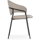 Стул на металлокаркасе Рансол металл/велюр, черный/бежевый 57x56x82 см 10510566