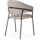 Стул на металлокаркасе Рансол металл/велюр, черный/бежевый 57x56x82 см 10510566