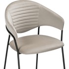 Стул на металлокаркасе Рансол металл/велюр, черный/бежевый 57x56x82 см 10510566