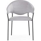 Стул на металлокаркасе Рансол металл/велюр, черный/серый 57x56x82 см 10510568