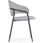 Стул на металлокаркасе Рансол металл/велюр, черный/серый 57x56x82 см 10510568
