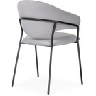 Стул на металлокаркасе Рансол металл/велюр, черный/серый 57x56x82 см 10510568