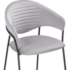 Стул на металлокаркасе Рансол металл/велюр, черный/серый 57x56x82 см 10510568