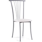 Стул на металлокаркасе Grigori металл/экокожа, серый/белый 40x50x93 см  (артикул 10510576)  большой выбор товаров оптом и в розницу по низким ценам с доставкой