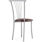 Стул на металлокаркасе Grigori металл/экокожа, серый/коричневый 40x50x93 см  (артикул 10510577)  большой выбор товаров оптом и в розницу по низким ценам с доставкой