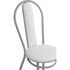 Стул на металлокаркасе Lamniel металл/экокожа, серый/белый 42,5x52,5x92 см 10510578
