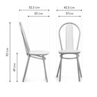 Стул на металлокаркасе Lamniel металл/экокожа, серый/белый 42,5x52,5x92 см 10510578