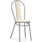 Стул на металлокаркасе Lamniel металл/экокожа, серый/бежевый 42,5x52,5x92 см  (артикул 10510579)  большой выбор товаров оптом и в розницу по низким ценам с доставкой