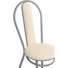 Стул на металлокаркасе Lamniel металл/экокожа, серый/бежевый 42,5x52,5x92 см  (артикул 10510579)  большой выбор товаров оптом и в розницу по низким ценам с доставкой