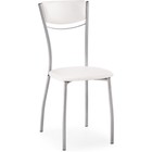 Стул на металлокаркасе Goki металл/экокожа, серый/белый 40x53x89 см  (артикул 10510582)  большой выбор товаров оптом и в розницу по низким ценам с доставкой