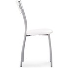 Стул на металлокаркасе Goki металл/экокожа, серый/белый 40x53x89 см  (артикул 10510582)  большой выбор товаров оптом и в розницу по низким ценам с доставкой