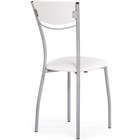 Стул на металлокаркасе Goki металл/экокожа, серый/белый 40x53x89 см  (артикул 10510582)  большой выбор товаров оптом и в розницу по низким ценам с доставкой