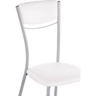 Стул на металлокаркасе Goki металл/экокожа, серый/белый 40x53x89 см  (артикул 10510582)  большой выбор товаров оптом и в розницу по низким ценам с доставкой