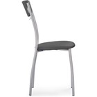 Стул на металлокаркасе Goki металл/экокожа, серый/серый 40x53x89 см 10510583