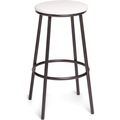 Стул барный Drezegomad, 410×410×750 мм, металл/экокожа, цвет серый/белый