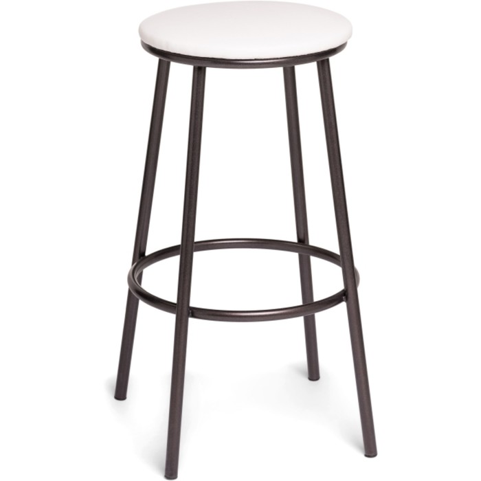 Стул барный Drezegomad, 410×410×750 мм, металл/экокожа, цвет серый/белый - Фото 1