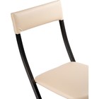 Стул на металлокаркасе Elevis металл/экокожа, черный/бежевый 38,5x52,5x77,5 см  (артикул 10510588)  большой выбор товаров оптом и в розницу по низким ценам с доставкой