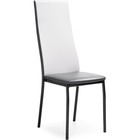 Стул на металлокаркасе Mirilis металл/экокожа, черный/белый /серый 40x60x106 см 10510589