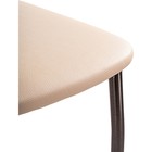 Стул на металлокаркасе Mirilis металл/экокожа, черный/бежевый 40x60x106 см 10510591